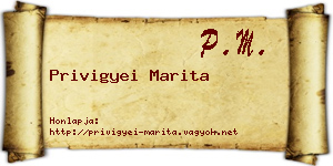 Privigyei Marita névjegykártya